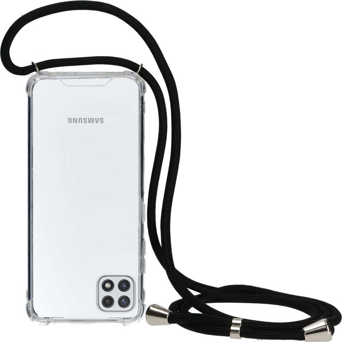 Mobiparts Lanyard Case Samsung Galaxy A22 5G (2021) - Zwart Cord