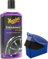 Gel de Protection pour pneus haute brillance Meguiar's Endurance + éponge d'application de luxe