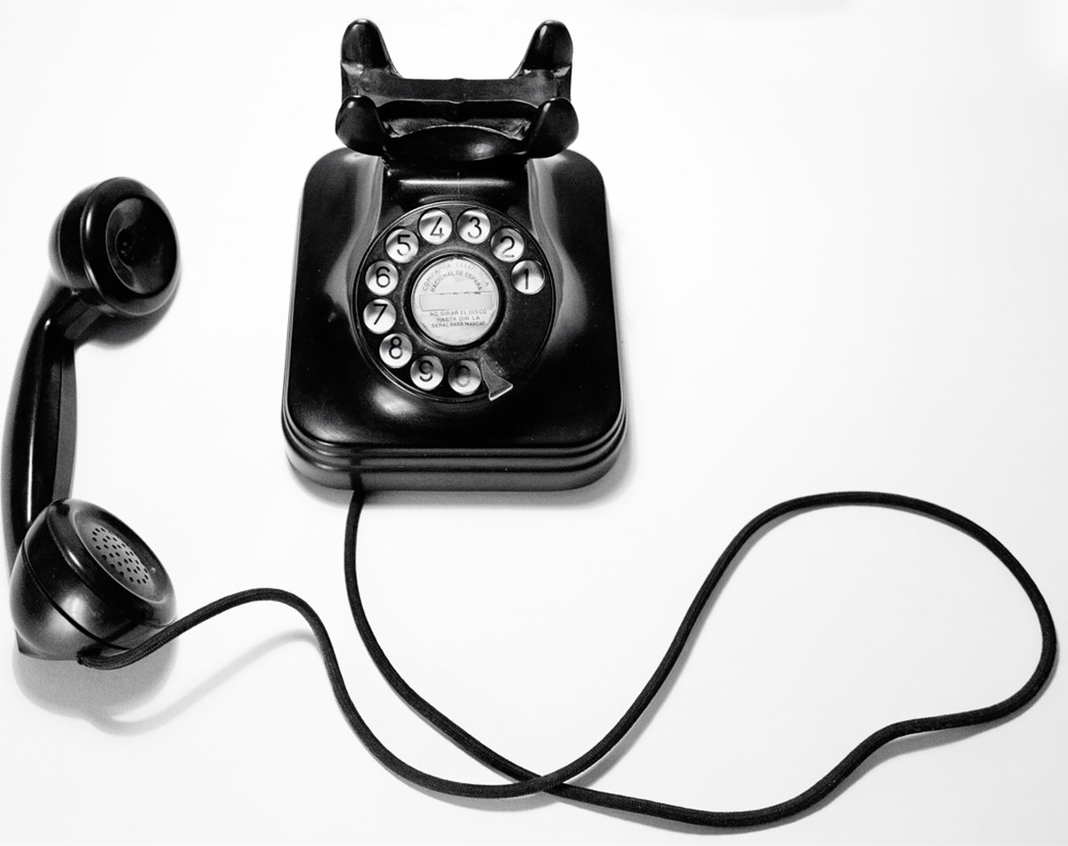 Posters Vintage - Oude telefoon - Zwart wit - Vintage - Ouderwets - Interieur Design - posters - formaat 90x60cm - 199