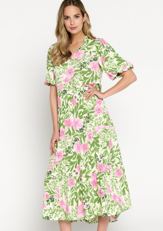 Maxi jurk met bloemenprint main image 0