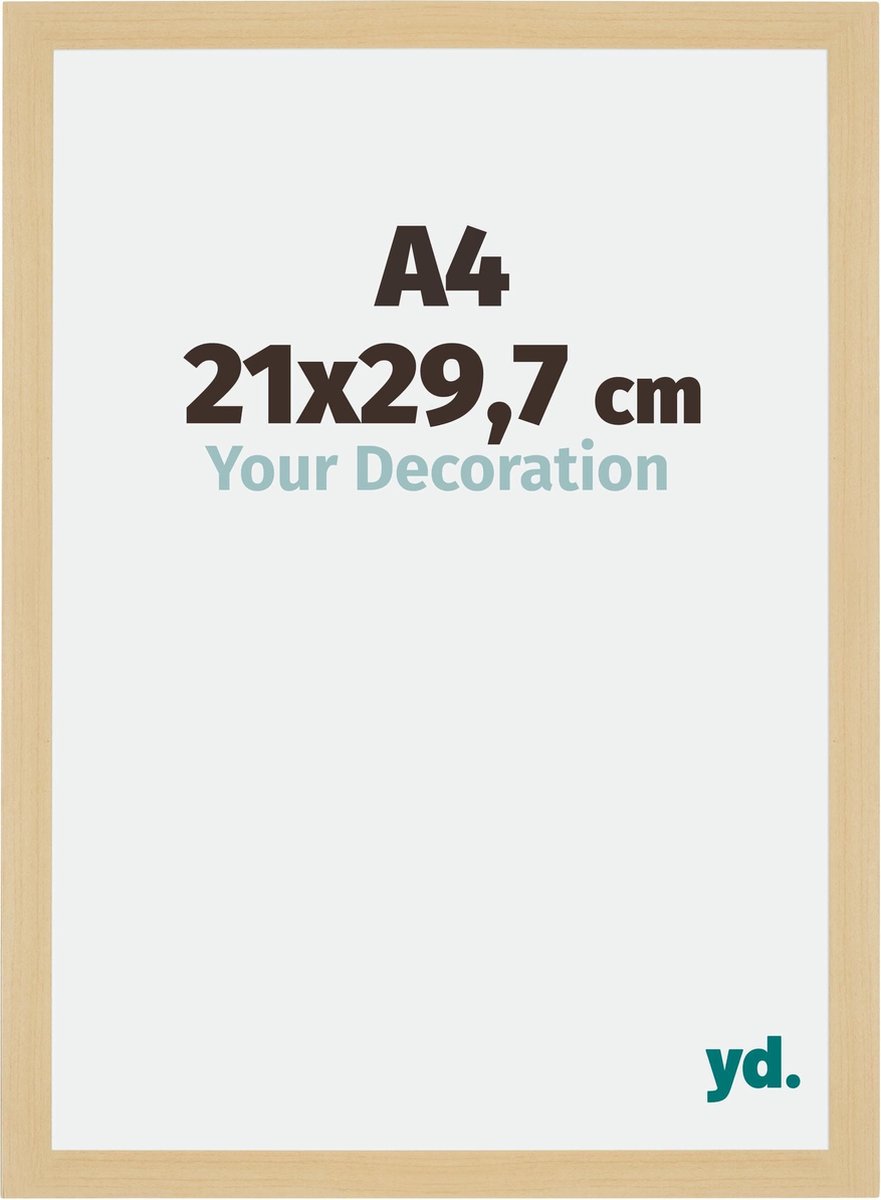 Your Decoration - Fotolijst A4 21x 29,7 cm - MDF - Ahorn Decor - Mura