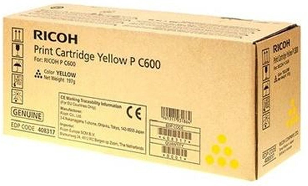 Ricoh 408317 tonercartridge 1 stuk(s) Origineel Geel