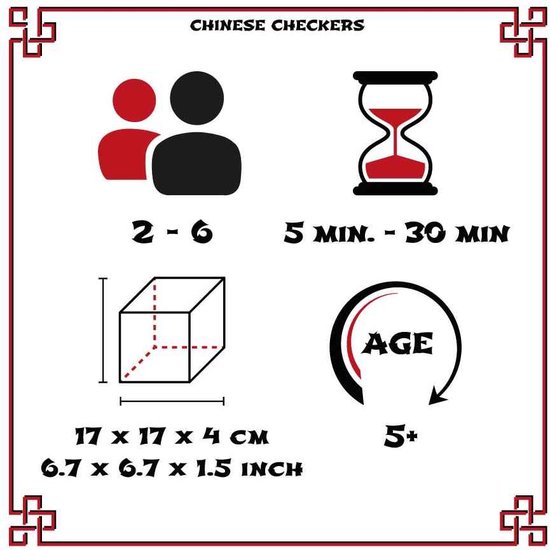 Thumbnail van een extra afbeelding van het spel Logica Giocgi Chinees Houten Dambord, X000MFOZ7P, 15x17x3cm
