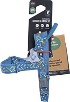 Hurtta Razzle Dazzle H-harness - Harnais pour chien - Couleur : myrtille - Taille : 80-100 cm