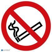 Simbol® - Panneaux Interdiction de fumer - Interdiction de fumer - Interdiction de fumer (P002) - 3 mm. Dibond épais (pour intérieur et extérieur) - Format ø 30 cm.