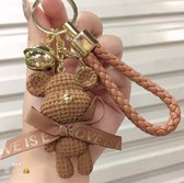 Porte-clés ours | Texturé | Mode Pop Bag Pendant Holiday Car Key Ring For Filles cadeau
