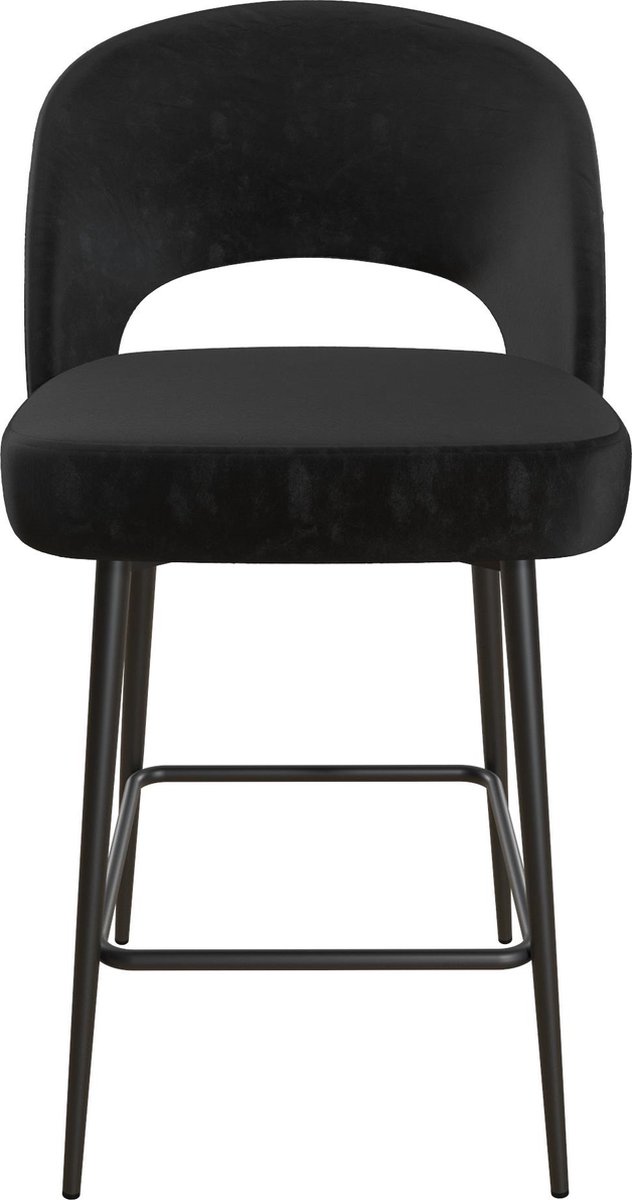 Notio Living Alexi-Barkruk - Zwart Fluweel Black
