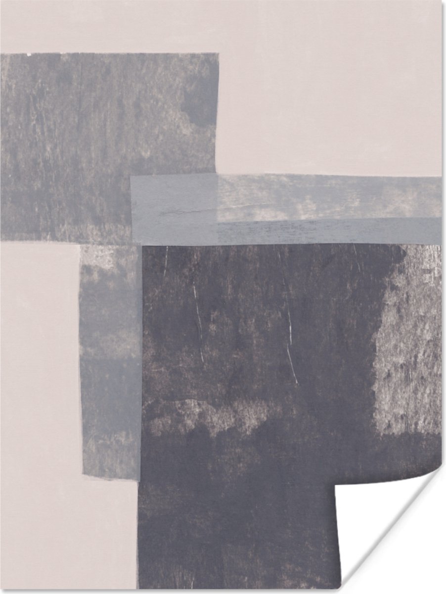 Poster Vormen - Abstract - Verf - Geometrie - 60x80 cm