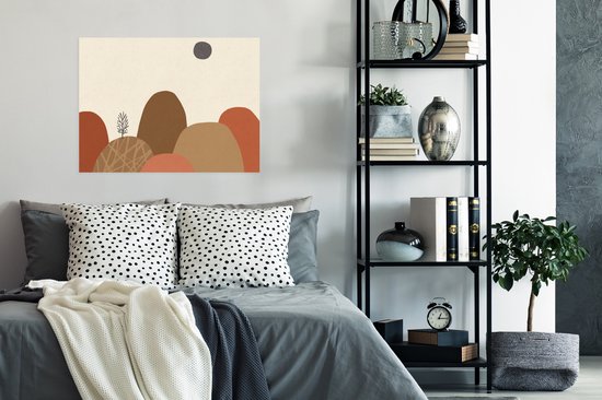 Poster Bergen - Pastel - Abstract - Kleuren - 80x60 cm