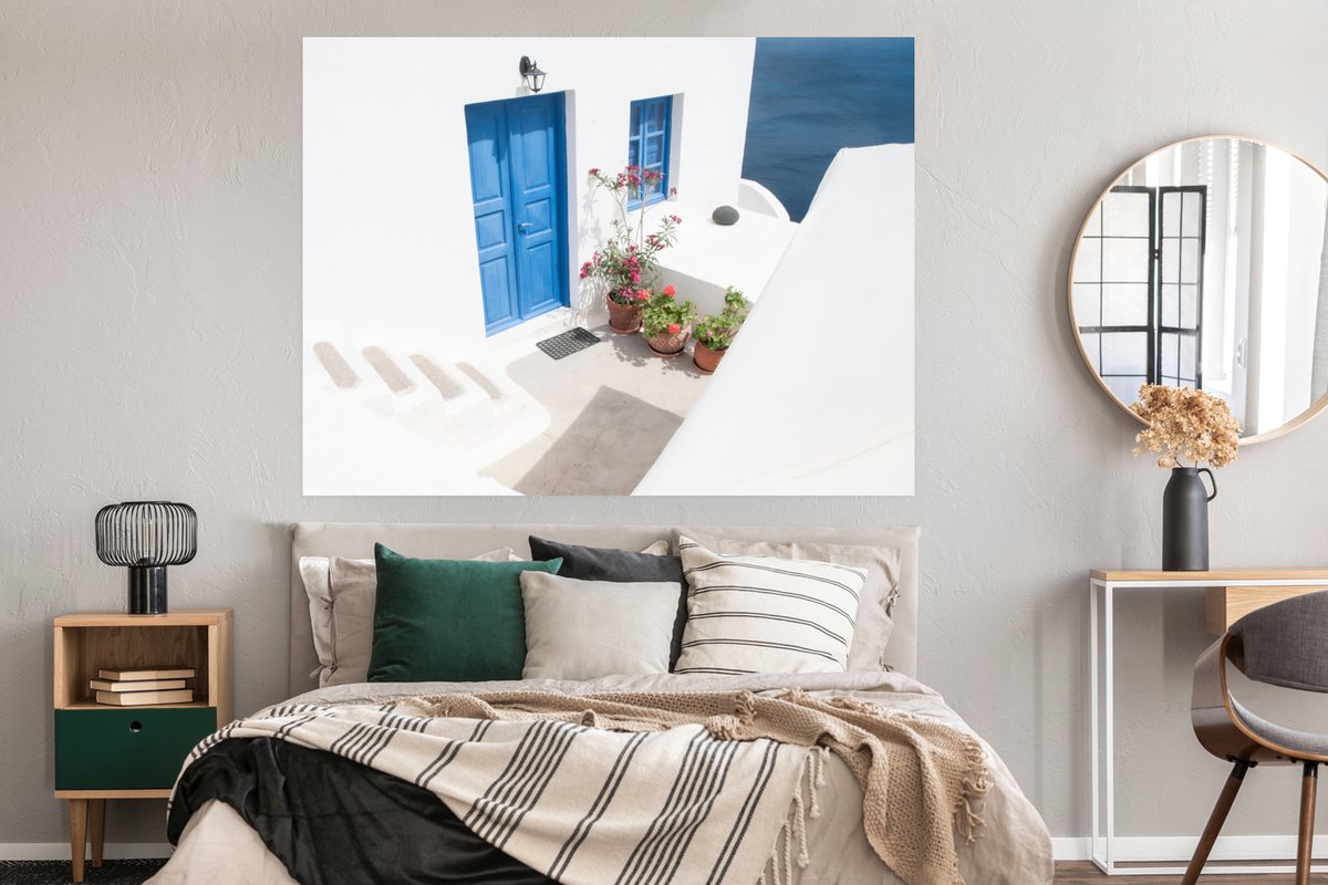 Architectuur - Blauw - Wit - Deur