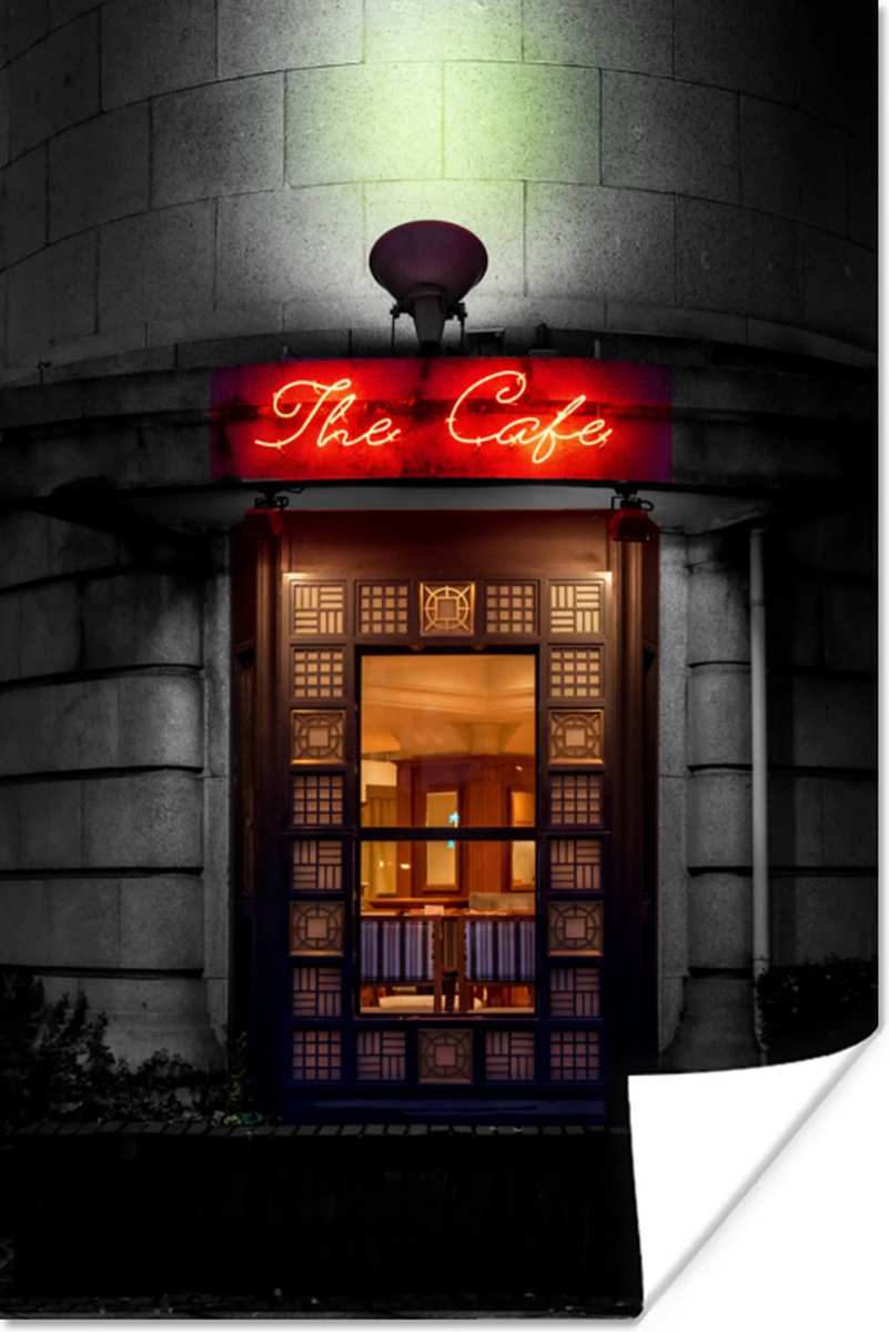 Deur - Café - Rood - Architectuur - Neonlicht