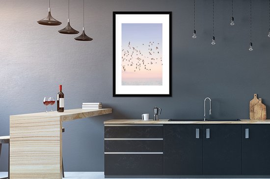 Cadre photo avec affiche - Vogels - Mer - Ciel - Nature - Été - 60x90 cm - Cadre pour affiche