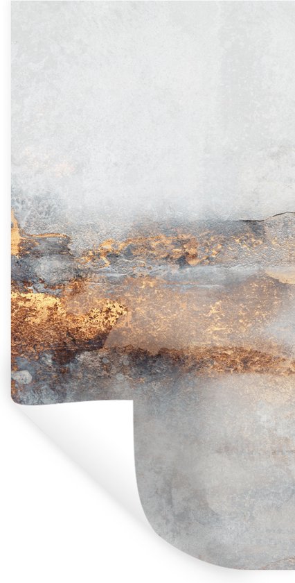 Muurstickers - Sticker Folie - Mist - Goud - Abstract - 60x120 cm ...