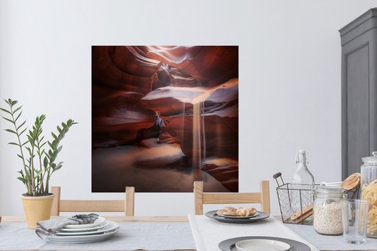 Muurstickers - Sticker Folie - Landschap - Grot - Zand - Natuur - 100x100 cm - Plakfolie - Muurstickers Kinderkamer - Zelfklevend Behang XXL - Zelfklevend behangpapier - Stickerfolie