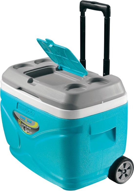 Pinnacle Koelbox - Blauw - 30 Liter - Koelbox op Wielen - 48x30x33cm - Koelt tot wel 72 Uur - BPA vrij