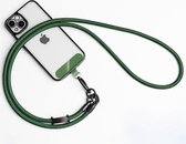 Cordon téléphonique universel - Chaîne téléphonique avec clip - Avec cordon détachable - Cordon de 60 cm - Vert foncé