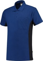 Tricorp poloshirt bi-color - Workwear - 202002 - koningsblauw / navy - Maat XXL