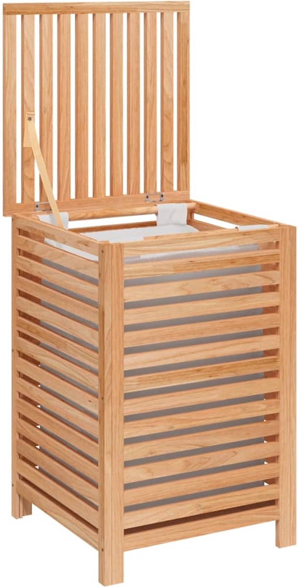 Goedkoopste vidaXL - Wasmand - 45x45x65 - cm - massief - walnotenhout