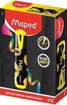 Surligneur Maped Fluo'Peps Flex , jaune, boîte de 12 pcs