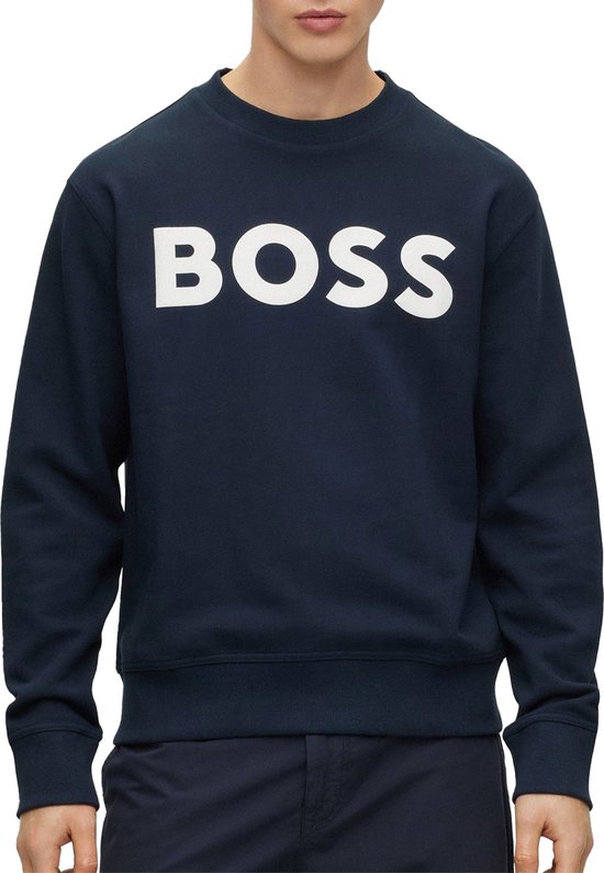 Boss Webasiccrew Truien & Vesten Heren - Sweater - Hoodie - Vest- Donkerblauw - Maat S