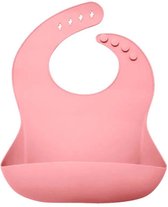 Il Bambini - slabbetje baby - kinderslab - siliconen slabbetje - slabbetje met opvangbak - verstelbaar - Blush Pink - Roze