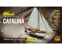 Mini Mamoli - Catalina Lemsteraak "De groene Draeck" - Houten Modelbouw - schaal 1:64