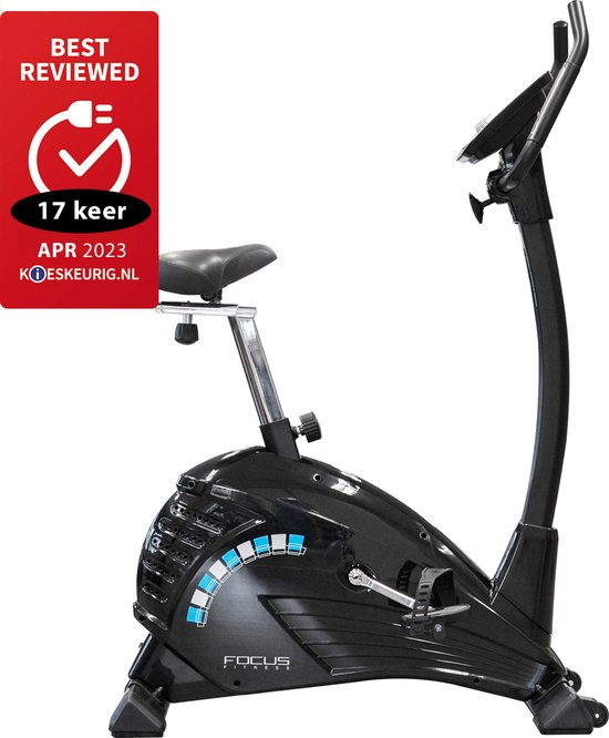 Fitbike ride 5 hometrainer - incl. Trainingscomputer en tablethouder - lage instap - belastbaar tot 150 kg - 24 magnetische weerstandniveaus - geruisloze v-belt - fitness fiets