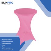 ElixPro - Jupe de table debout Premium rose 1x - ∅80 x 110 cm - Jupe de table - Housse de table debout - Couvertures de table pour table debout - Housse de table debout - Extra épaisse pour un look Premium