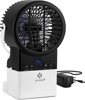 Mara Mobiele Airconditioning - Mini-airconditioner - 7 LED kleuren - Ventilator - Waterreservoir - Timer - 3 standen -Luchtkoeler - Draagbaar - Zwart - 17 x 12.5 x 29.5 cm