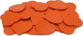 CombiCraft Pièces en plastique vierges en forme de coeur orange - 40x40mm - 100 pièces