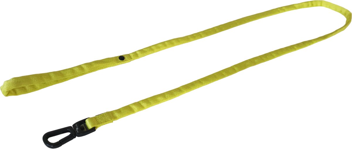 JACK AND VANILLA Comfort Tube Hondenlijn - Nylon - Geel - S - Breedte 15 mm - Lengte 152 cm