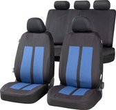 Housse de siège auto Elphin ensemble complet, housses de siège auto universelles bleu-noir, housses de siège polyester