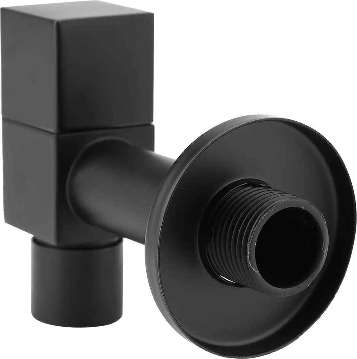 Robinet D'eau Froide Noir Pour Toilettes - Acier Inoxydable 304 Avec Tuyau Flexible 60 Cm - Design Moderne Et Anti-traces