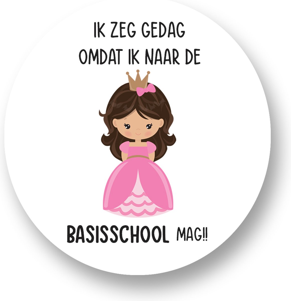 25x Traktatie stickers Afscheid Kleuterschool- sticker naar Basisschool - Ik zeg gedag omdat ik naar de basisschool mag - Sluitsticker | Kinder Traktatie - Traktatiestickers Pimp Studio