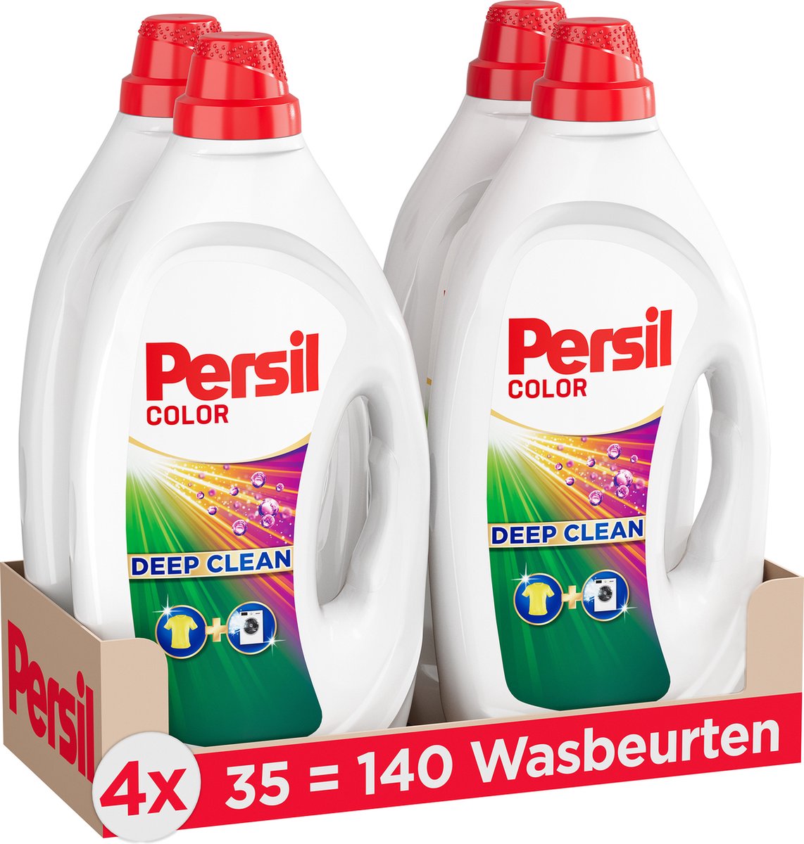 Persil Gel Color - Vloeibaar Wasmiddel - Gekleurde Was - Voordeelverpakking - 4 x 35 Wasbeurten