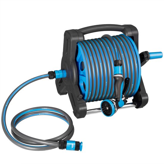 Mobiele Slanghaspel Basic - 30 Meter - Blauw - Inclusief toebehoren