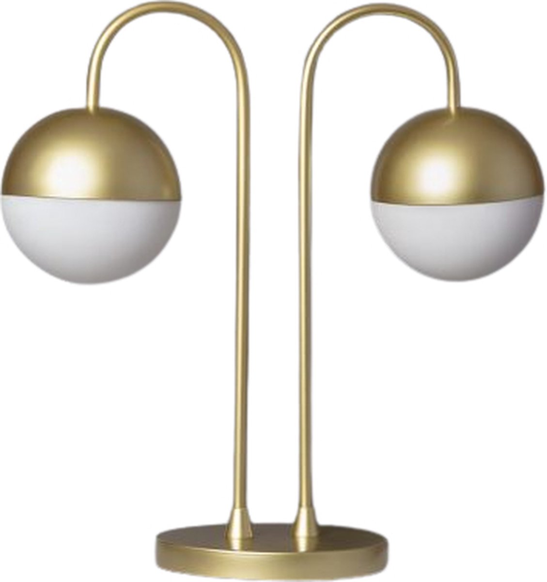 Bussandri – Vintage Tafellamp – Metaal – G9 – 30cm – Voor Binnen – Woonkamer – Eetkamer – Slaapkamer – Tafellampen – Wit