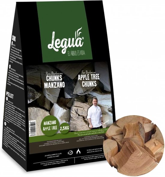 Rookchunks Appel zak 2,5kg - Europees en duurzaam geproduceerd - Legua - Europees rookhout