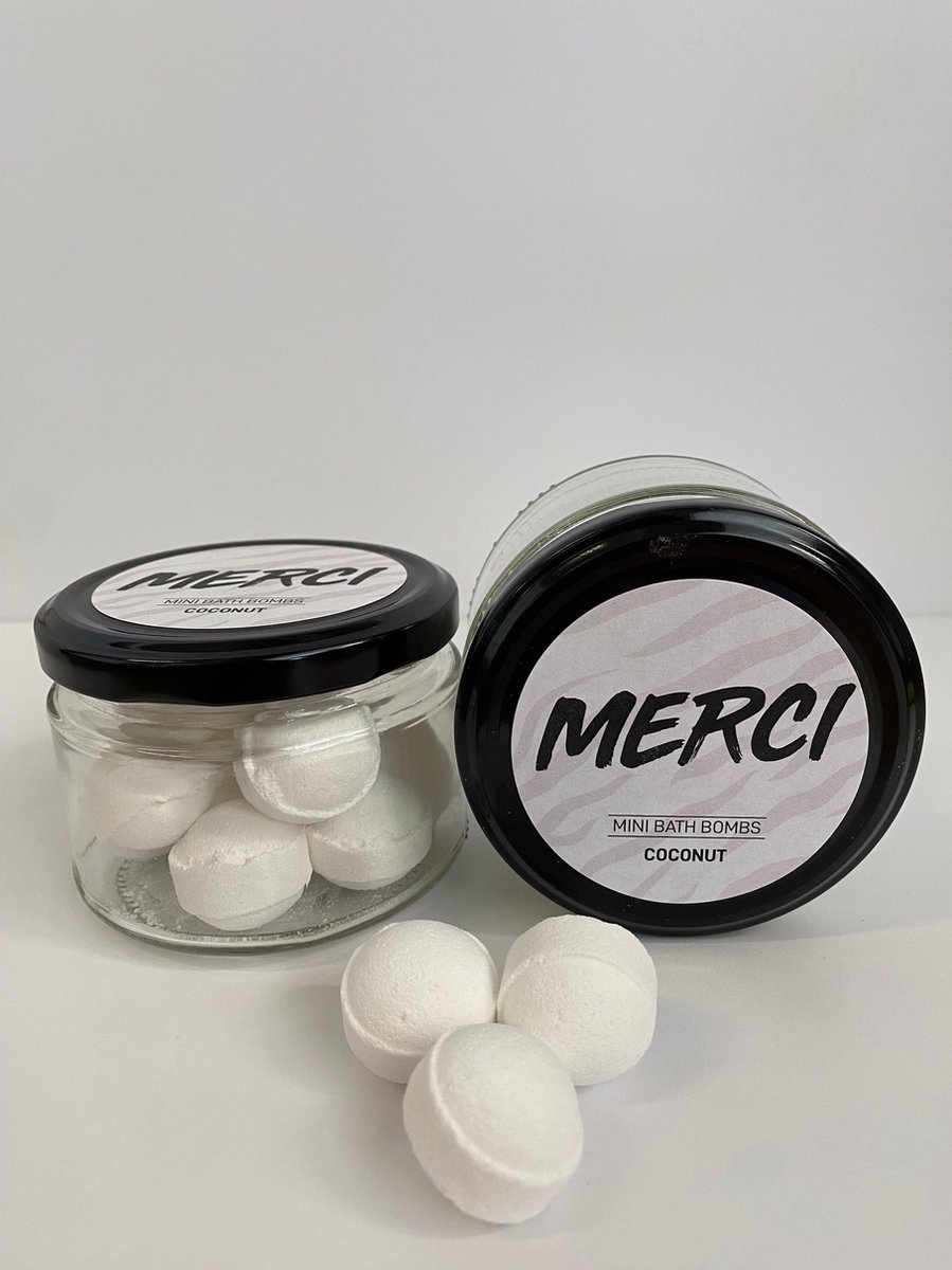 Goedkoopste Mini bath bombs in glazen potje Merci