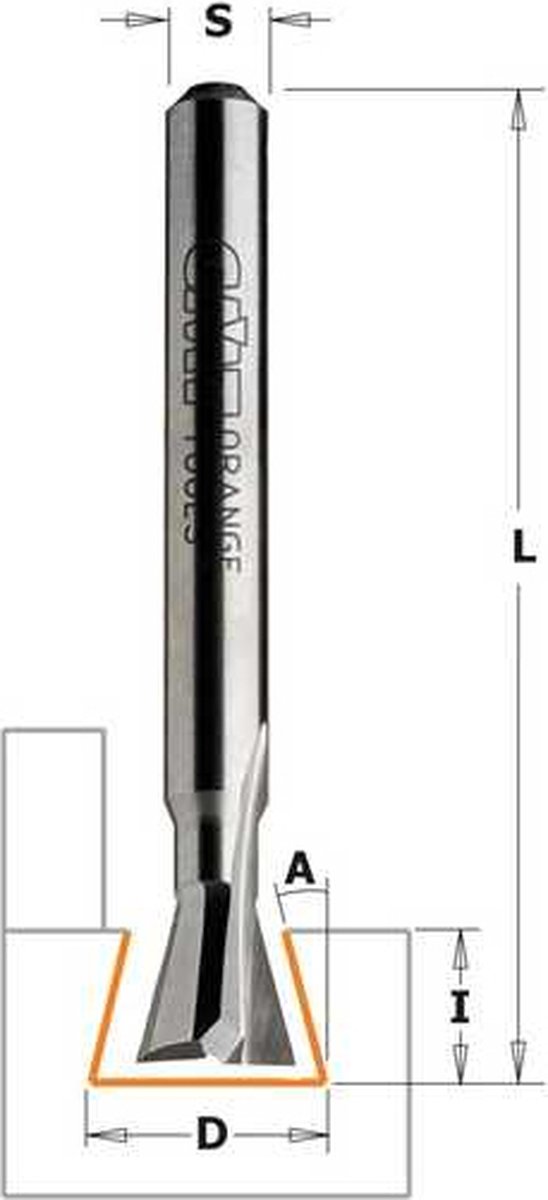 CMT groeffrees 6,0 mm – D=6 mm – S=8 mm – 911.060.11