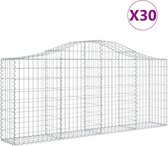 vidaXL-Schanskorven-30-st-gewelfd-200x30x80/100-cm-ijzer