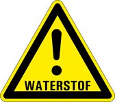 Waarschuwingssticker waterstof 150 mm