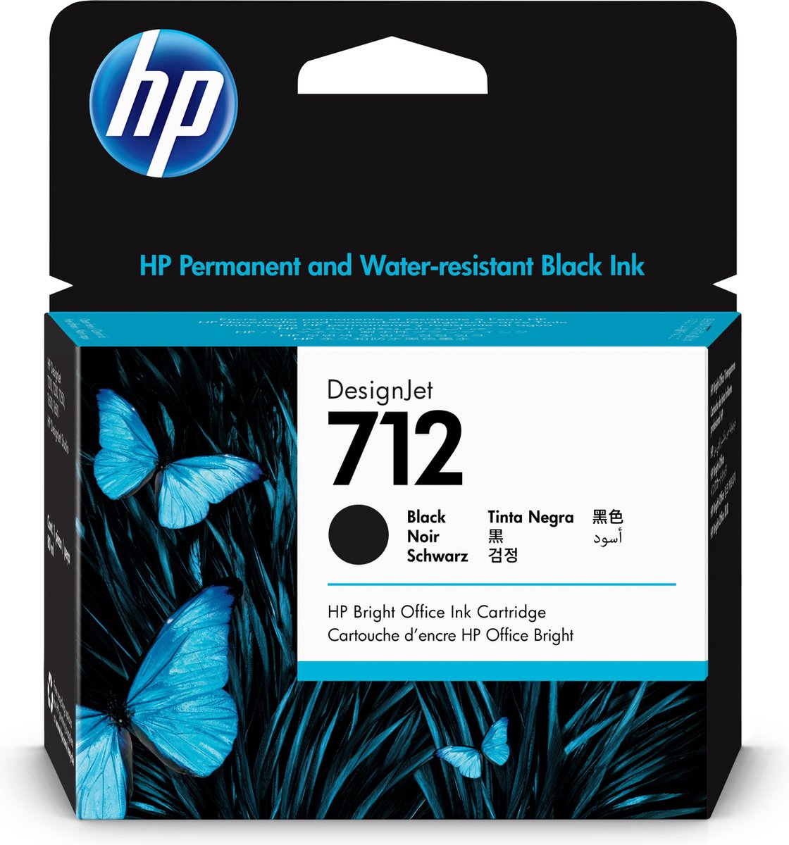HP 712 80 ml inktcartridge voor DesignJet;zwart
