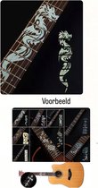 Gitaar fretboard sticker – Gitaar versiering - sticker chroom - personaliseer je gitaar – sticker - stickertje