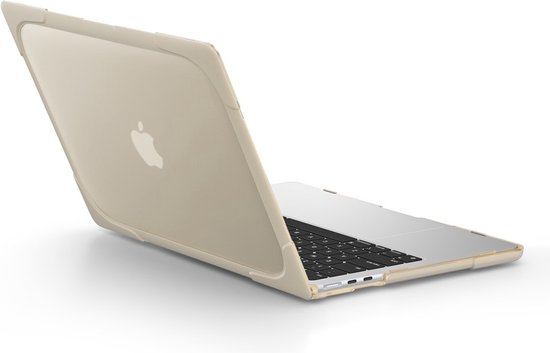 Lunso - MacBook Air 13 pouces M2 (2022) - Housse de protection Armor avec pattes - Beige