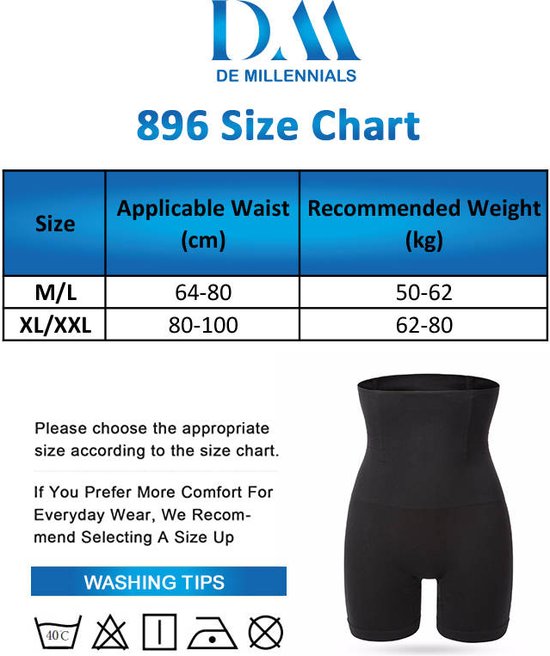 Wow Peach Shapewear voor billen, buik en benen Zwart XL/XXL