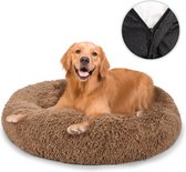 Behave Hondenmand Deluxe - Maat L - 70 cm - Hondenkussen - Hondenbed - Donutmand - Wasbaar - Fluffy - Donut - Bruin