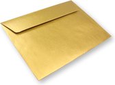 Gekleurde papieren envelop - Goud - 155 x 155 - 100 stuks