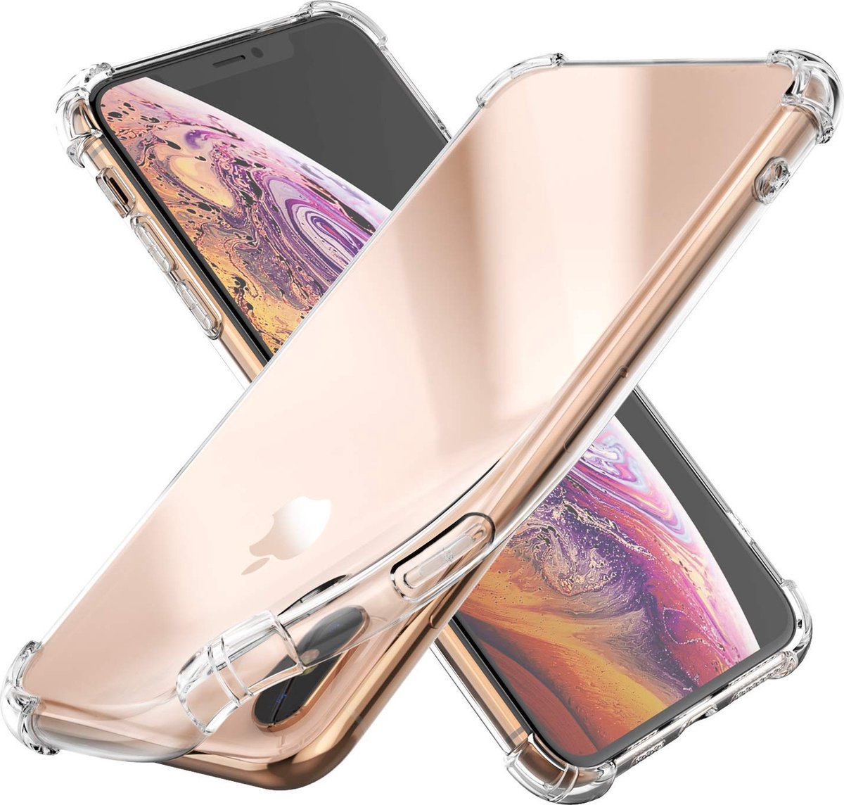 Hoesje voor iPhone XS MAX backcover Shockproof siliconen Transparant