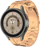 Strap-it Smartwatch bandje - Stalen Special horlogeband - geschikt voor Samsung Galaxy Watch 6 / 6 Classic / Galaxy Watch 5 / Watch 5 Pro / Watch 4 / Watch 4 Classic - rosé goud
